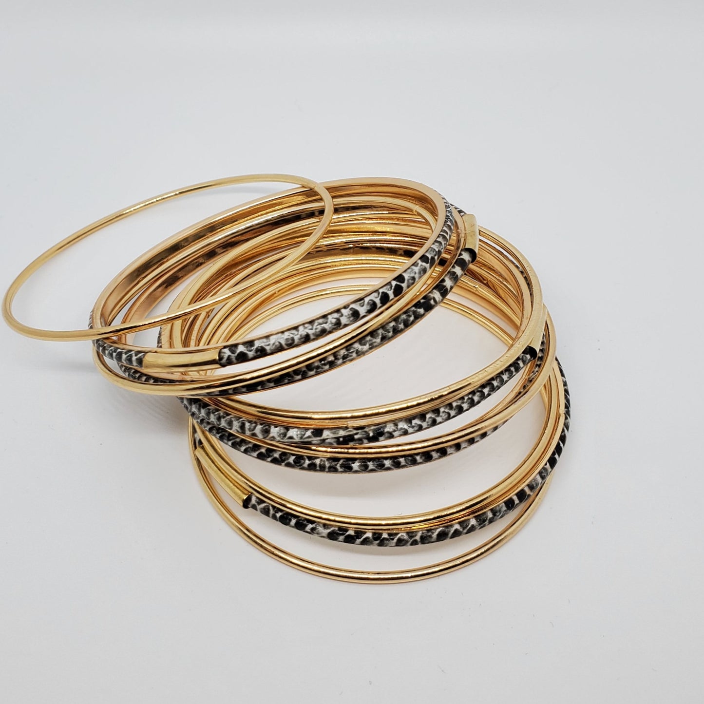 SNAKE SKIN PRINTED BANGLES BRACELET SET