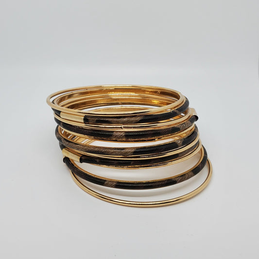 LEOPARD PRINT BRACELET-BROWN